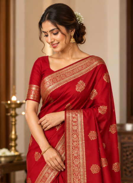 Red Traditional Saree